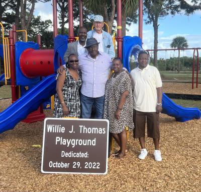Mr. Willie J. Thomas Playground dedicated on 10.29.2022